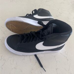 Nike Kids Black and White High-Top Sneakers
